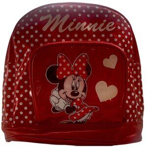 Disney Parks Minnie Mouse Red & White Polka Dot Glossy Girls Backpack